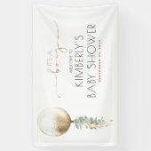 Die Junge Gold Balloon Baby Dusche Banner (Vertikal)