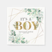 Die Junge Grüne Eukalyptus Gold Baby Dusche Serviette (Vorderseite)