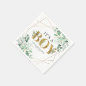 Die Junge Grüne Eukalyptus Gold Baby Dusche Serviette (Ecke)