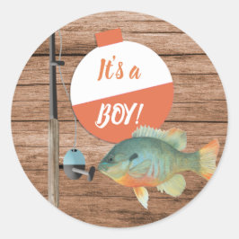 Die Junge-Kinderdusche Runder Aufkleber