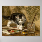 Die junge Künstlerin | Henriëtte Ronner-Knip Poster (Vorne)