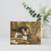 Die junge Künstlerin | Henriëtte Ronner-Knip Postkarte (Stehend Vorderseite)