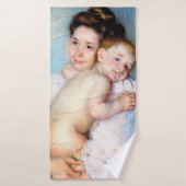 Die junge Mutter, Cassatt Badehandtuch (Badehandtuch)