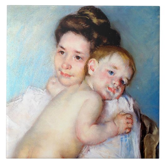 Die junge Mutter, Cassatt Fliese (Vorderseite)