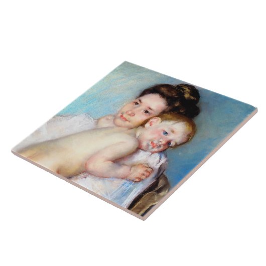 Die junge Mutter, Cassatt Fliese (Seite)