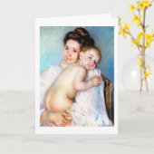 Die junge Mutter, Cassatt Karte (Gelbe Blume)