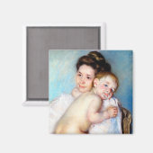 Die junge Mutter, Cassatt Magnet (Vorderseite/Rückseite)