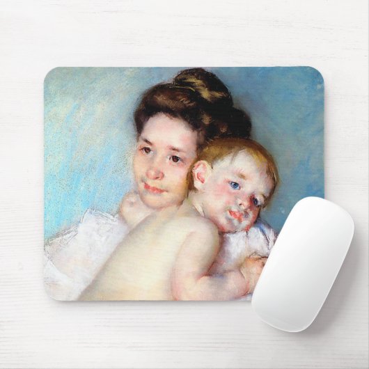 Die junge Mutter, Cassatt Mousepad (Mit Mouse)