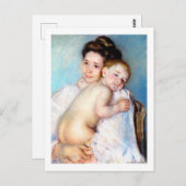 Die junge Mutter, Cassatt Postkarte (Vorne/Hinten)