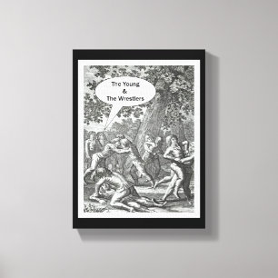 Die Junge u. die Ringkämpfer Leinwanddruck