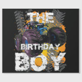 Die Jungen-Monster-Matching-Familie zum Geburtstag Geschenkpapier (Flach)