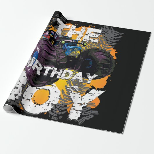 Die Jungen-Monster-Matching-Familie zum Geburtstag Geschenkpapier (Ungerollt)