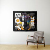 Die Jungen-Monster-Matching-Familie zum Geburtstag Wandteppich (Beispiel (Horizontal))