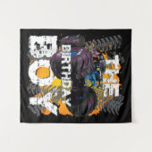 Die Jungen-Monster-Matching-Familie zum Geburtstag Wandteppich (Vorderseite (Horizontal))