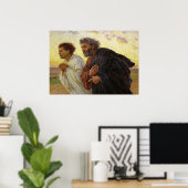 Die Jünger, die von Burnand bis zum Sepulcher lauf Poster (Heimbüro)