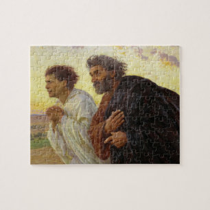Die Jünger, die von Burnand bis zum Sepulcher lauf Puzzle