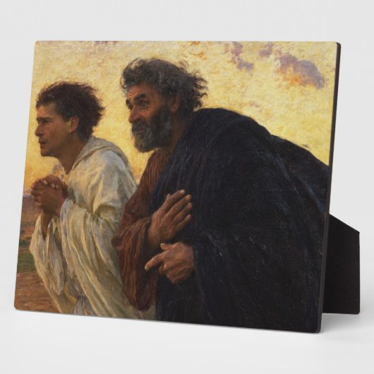 Die Jünger Peter und John laufen Fotoplatte (Seite)