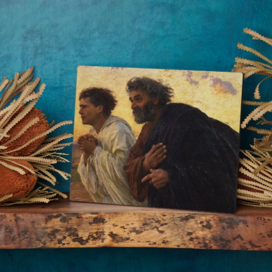 Die Jünger Peter und John laufen Fotoplatte (Seite)