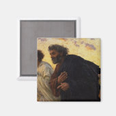Die Jünger Peter und John laufen Magnet (Vorderseite/Rückseite)