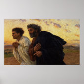 Die Jünger Peter und John laufen Poster (Vorne)