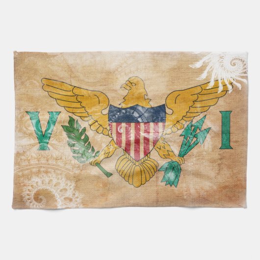 Die Jungferninseln-Flagge Küchentuch (Horizontal)