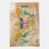 Die Jungferninseln-Flagge Küchentuch (Vertikal)