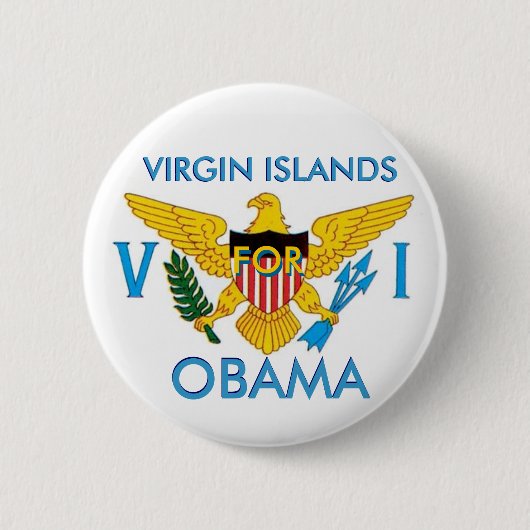 Die JUNGFERNINSELN FÜR OBAMA-Knopf Button (Vorderseite)
