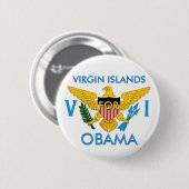 Die JUNGFERNINSELN FÜR OBAMA-Knopf Button (Vorne & Hinten)