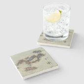 Die Jungferninseln Steinuntersetzer (Seitenansicht)