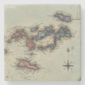 Die Jungferninseln Steinuntersetzer (Vorderseite)