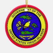 Die Jungferninseln * Weihnachtsverzierung Keramikornament (Vorne)