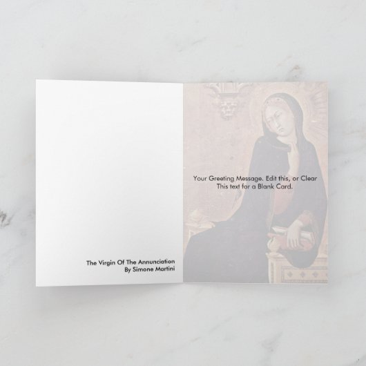 Die Jungfrau der Ankündigung durch Simone Martini (Innenseite)