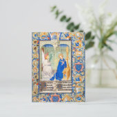 Die Jungfrau der Ankündigung Mary mittelalterliche Postkarte (Stehend Vorderseite)