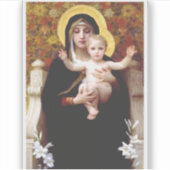 Die Jungfrau der Lilien Aufkleber (Vorderseite)