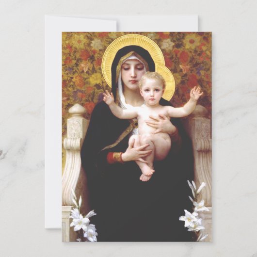 Die Jungfrau der Lilien Einladung (Vorderseite)