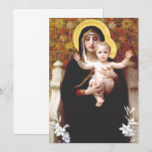 Die Jungfrau der Lilien Einladung (Vorne/Hinten)