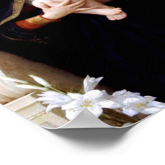 Die Jungfrau der Lilien (La Vierge au Lys) Poster (Ecke)
