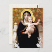 Die Jungfrau der Lilien (La Vierge au Lys) Postkarte (Vorne/Hinten)