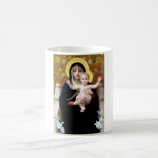 Die Jungfrau der Lily, Bouguereau Kaffeetasse (Mittel)