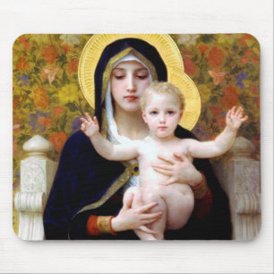 Die Jungfrau der Lily, Bouguereau Mousepad