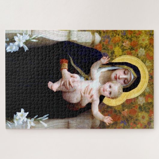 Die Jungfrau der Lily, Bouguereau Puzzle (Horizontal)