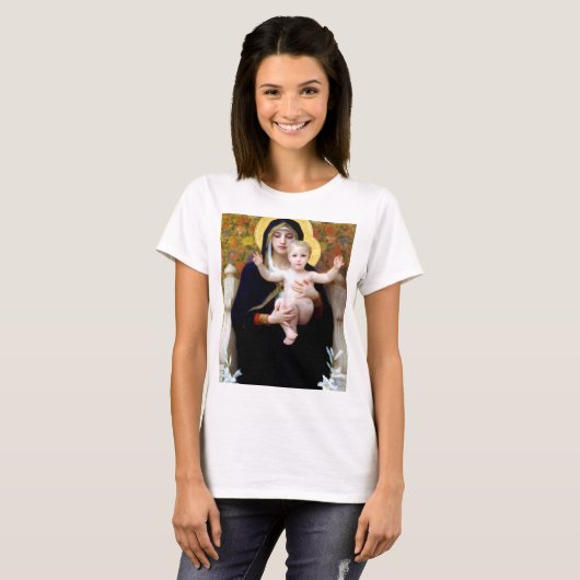 Die Jungfrau der Lily, Bouguereau T-Shirt (Vorne ganz)