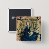 Die Jungfrau der Rose Bush Button (Vorne & Hinten)