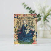 Die Jungfrau der Rose Bush Postkarte (Stehend Vorderseite)