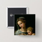 Die Jungfrau der Rose, c.1518 Button (Vorne & Hinten)