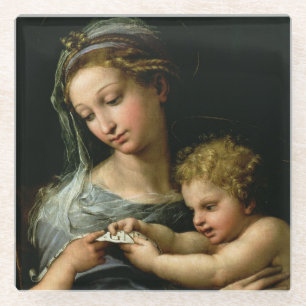 Die Jungfrau der Rose, c.1518 Glasuntersetzer