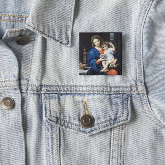 Die Jungfrau der Trauben, 1640-50 Button (Beispiel)