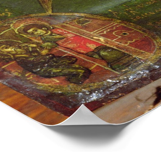 Die Jungfrau des brennenden Bush vom Berg Athos Poster (Ecke)