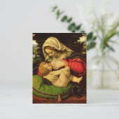 Die Jungfrau des grünen Polsters 1507-10 Postkarte (Stehend Vorderseite)