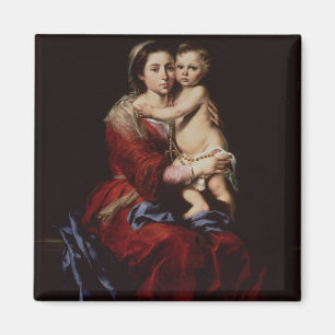 Die Jungfrau des Rosenbeetes, c.1650 Magnet